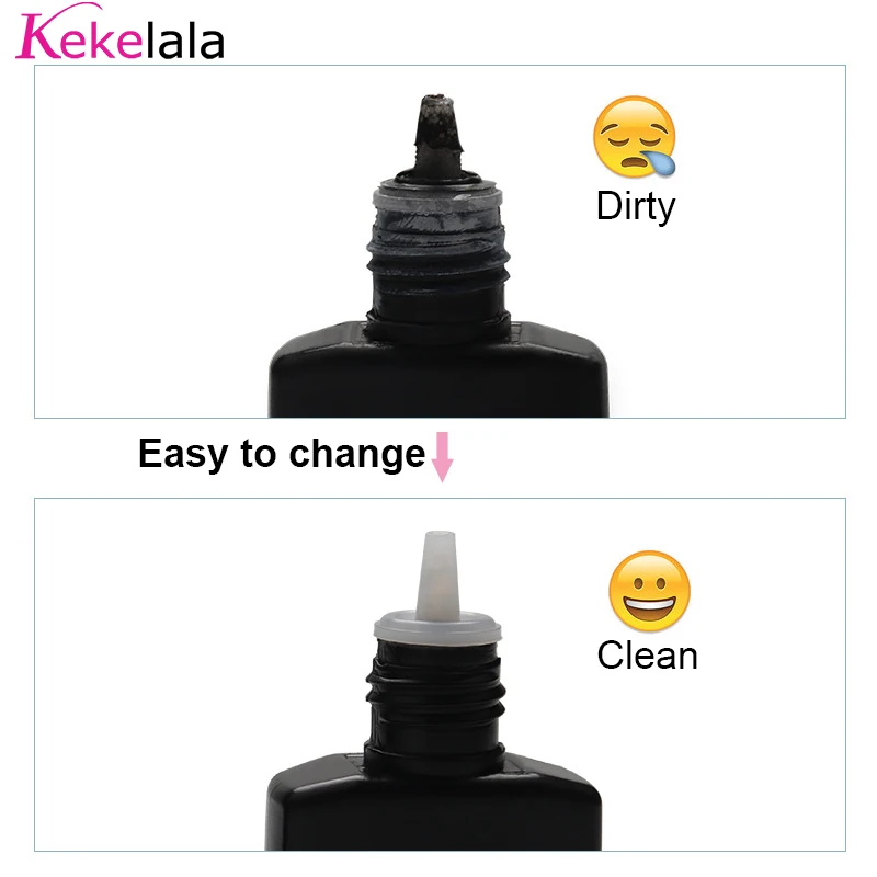 Kekelala 10Pcs/lot Universal Eyelash Glue Bottle Replacement Mouth Anti-blocking Anti Adhesive Head Cap Lash Extension Tools
