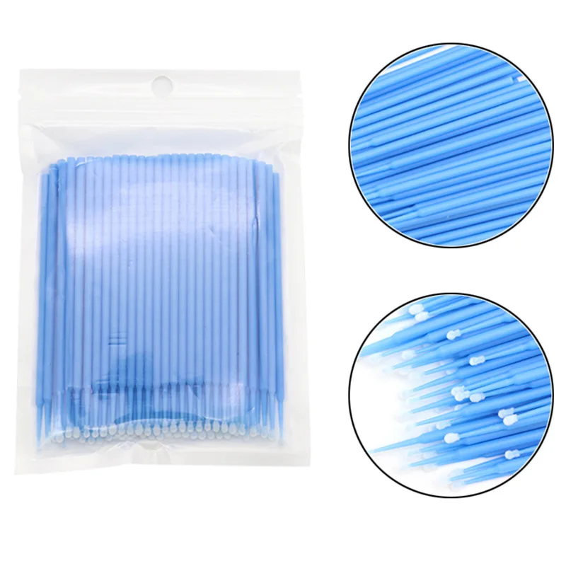 100PCS Tattoo Cotton Swab Lint Free Supplies Brush Microblading Micro Brushes Applicator Tattoo Accessories For Makeup