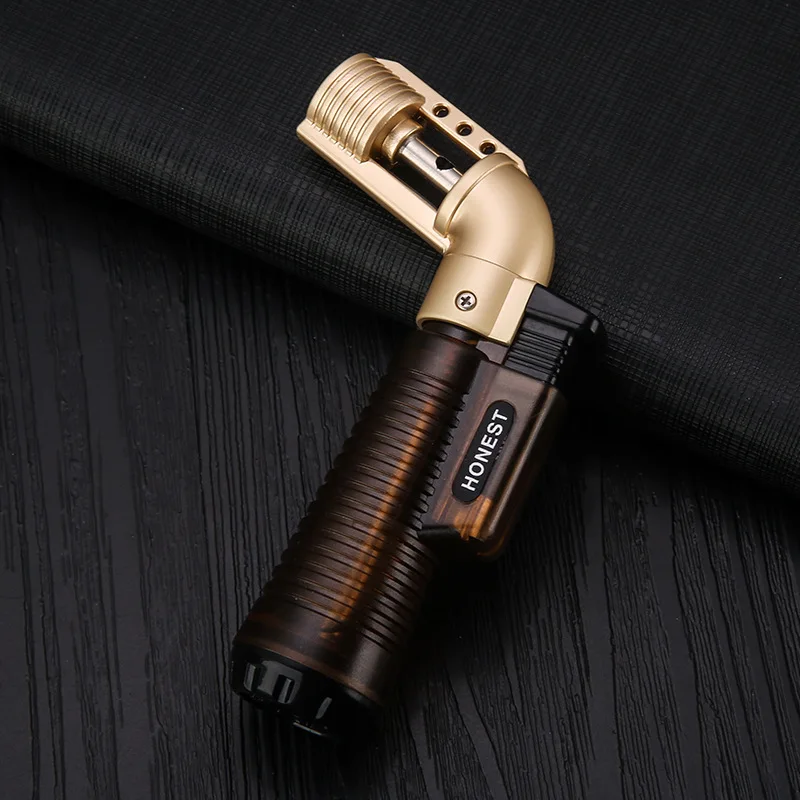 Blue Flame Windproof Mini Size Butane Jet 1300 C Turbo Torch Lighter Key Ring Cigarette Cigar Lighter Inflatable Lighter