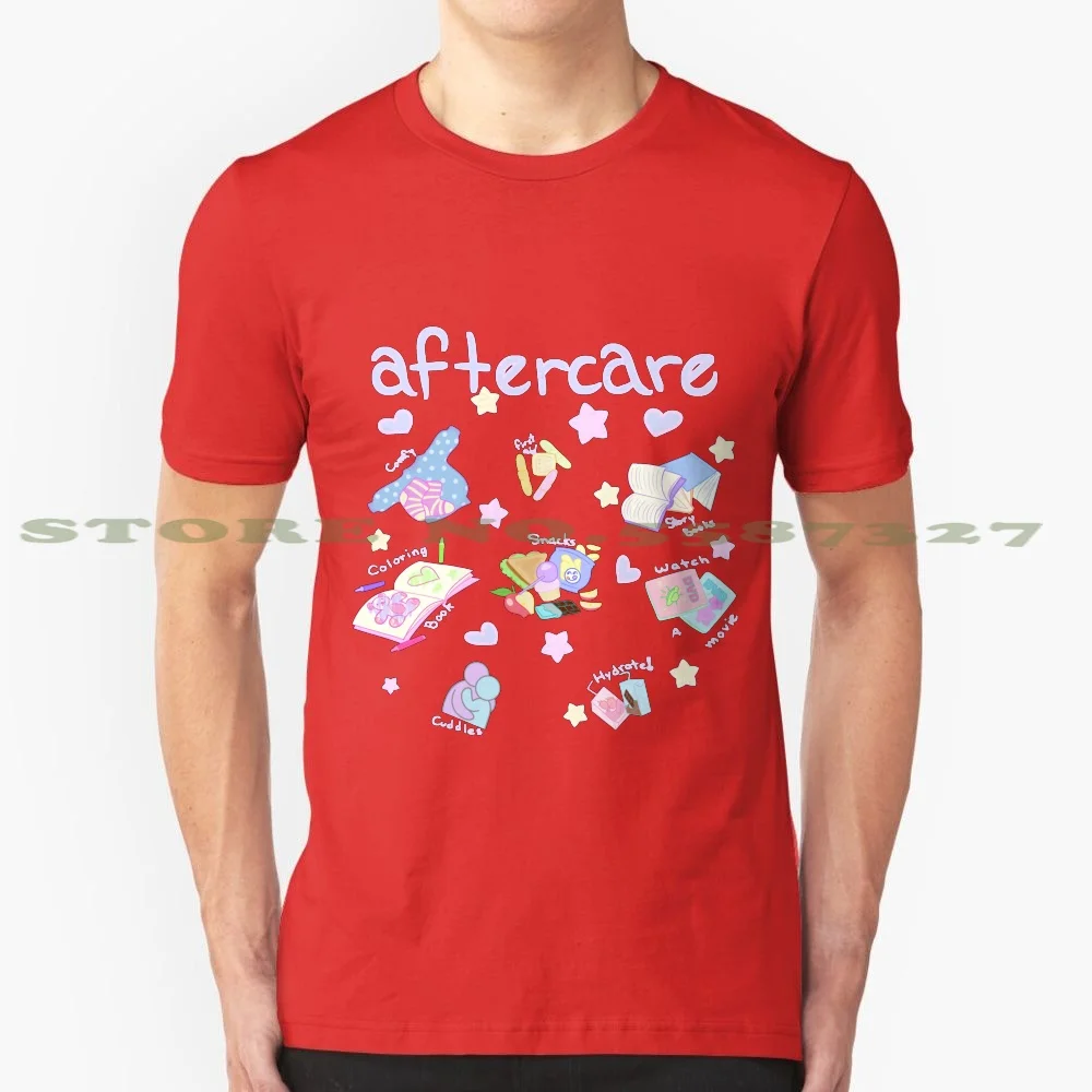 Aftercare Essentials Cool Design Trendy T-Shirt Tee Little Cg L Ddlg Aftercare Bdsm Kink Fetish Cute Kawaii Pastel Band Aids