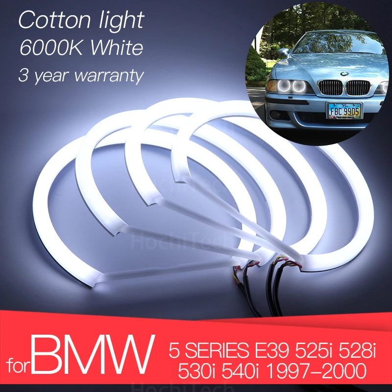 

3 Years Warranty Hight Quality LED Angel Eyes Kit Cotton White Halo Ring for BMW 5 SERIES E39 525i 528i 530i 540i 1997-2000