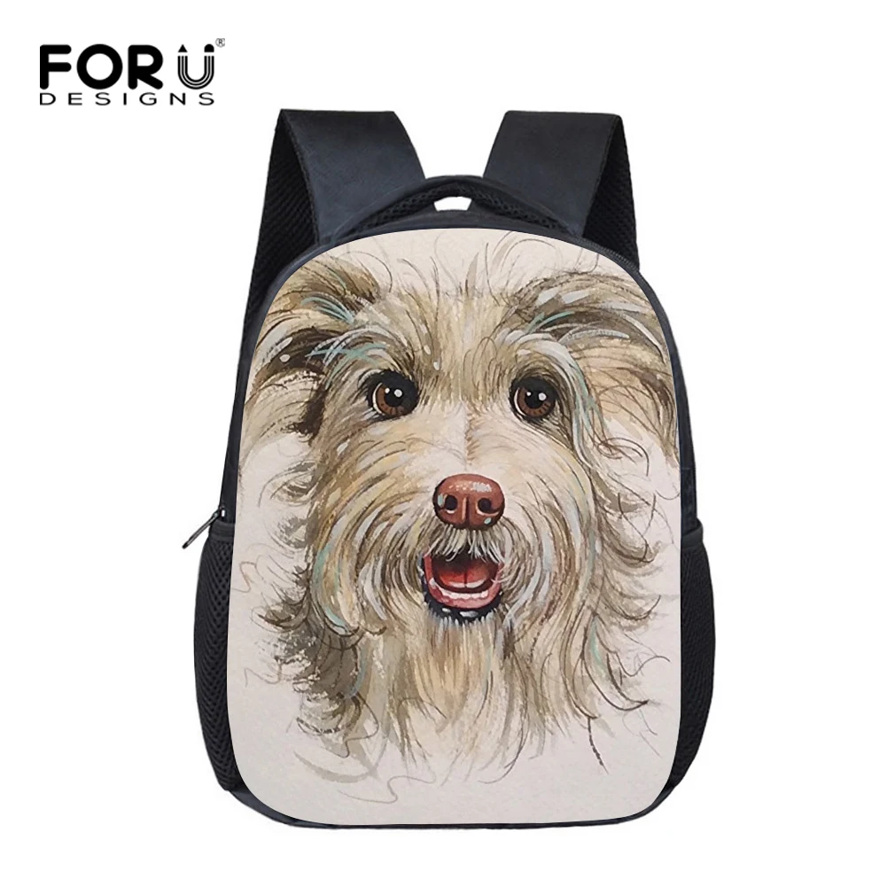 

FORUDESIGNS Adorable Schnauzer Print Kindergarten School Bags Cute Baby Boys Girls Bookbags Mini Nursery Toddler Kids Schoolbags