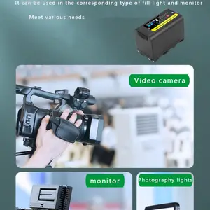 6800MAH FOR SONY NP-F770 F750 F730 BATTERY WITH LED POWER INDICATOR F970 F550 F570 F750 F770 MC1500C 12 Main Sales Battery NPF970 - №4