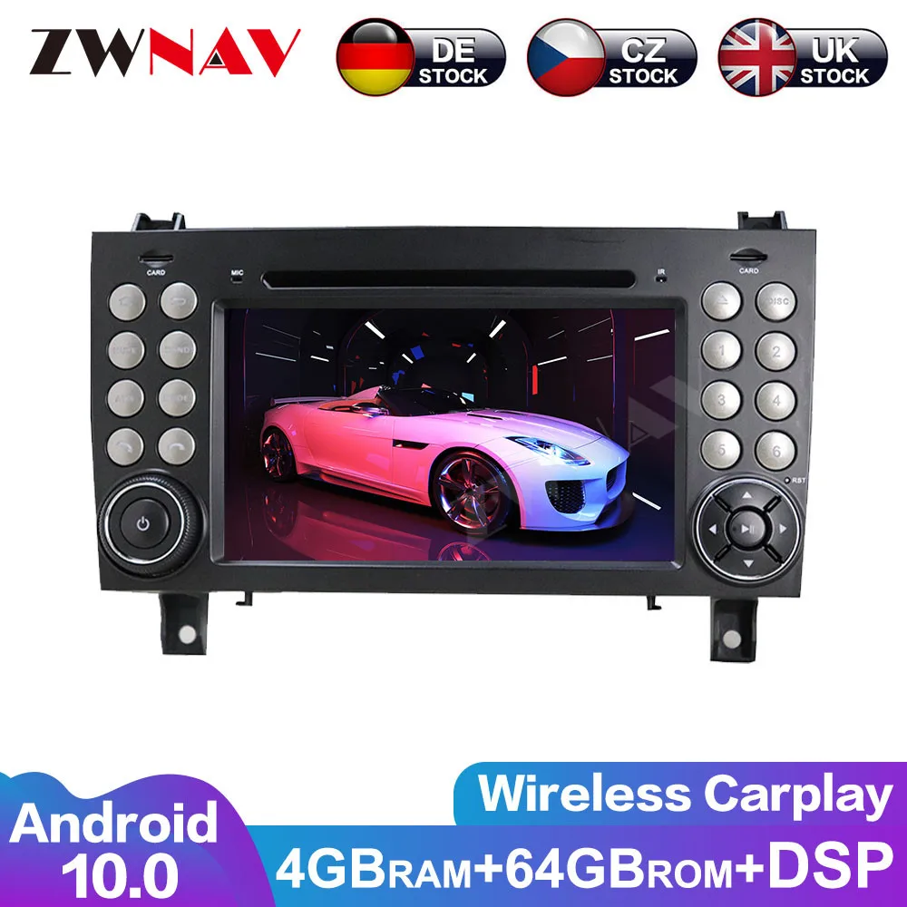 Carplay Android 10 Screen Car Multimedia DVD Player For Benz SLK Class R171 2004-2012 GPS Navi Auto Radio Audio Stereo Head Unit