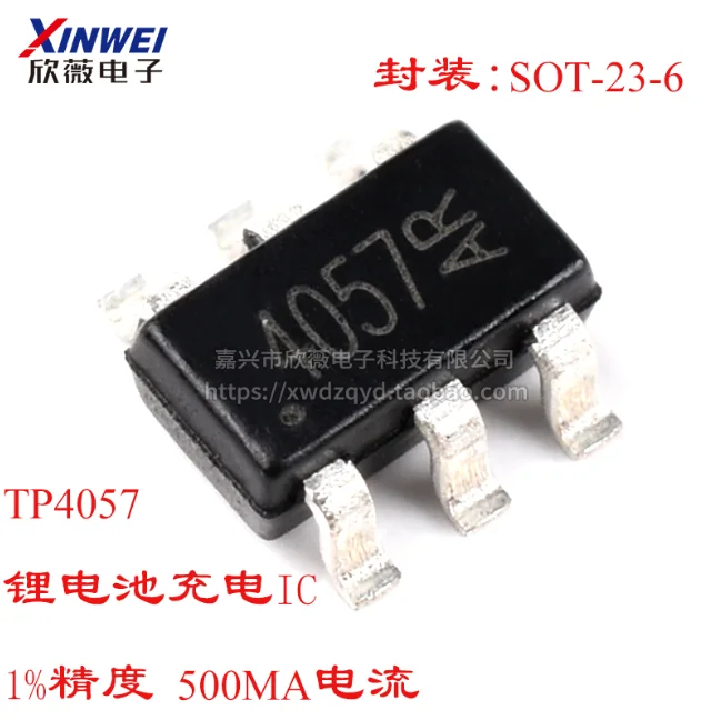 Mxy TP4057 lithium battery charging IC 500 ma, the battery reverse connect protection SOT-23-1% 6 100PCS/LOT