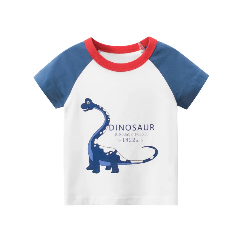 

Children T-shirt for Boy 2021 Animal Print Dinosaur Boys T Shirt for Girls Tops Cartoon Kids tshirt Clothes 2-9 Yrs