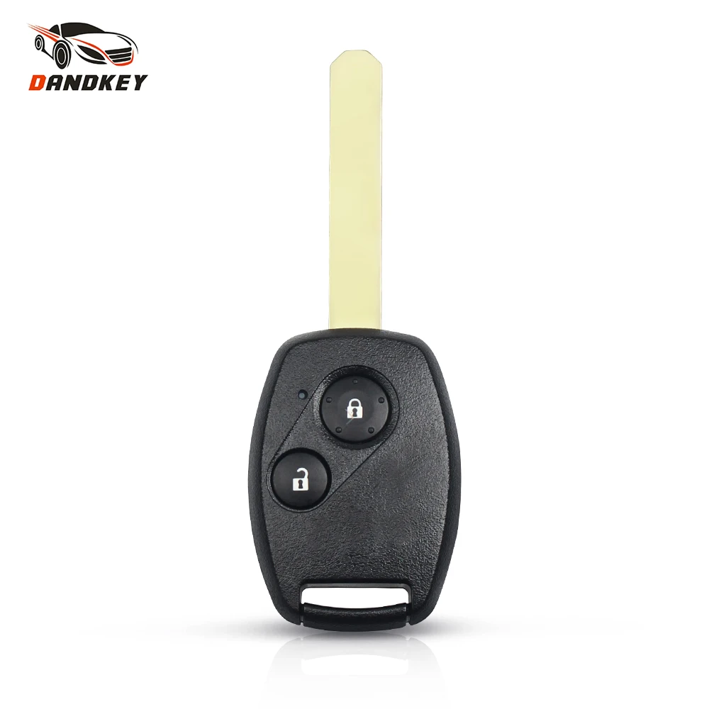 

Dandkey 2 Buttons Remote Key Shell fit for HONDA Accord Civic CRV Pilot Fit Replacement Fob 2 BTN Key Case