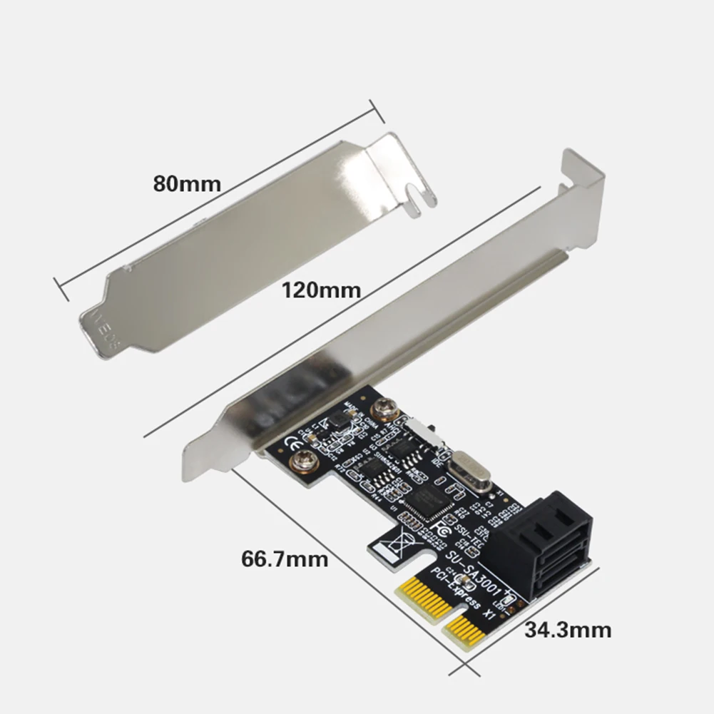 Imagem -06 - Portas Sata Iii Pcie Placa de Expansão Sata 3.0 para Pci-e 1x Controlador Cartão Pci Express Adaptador Conversor com Suporte Novo Sa3001