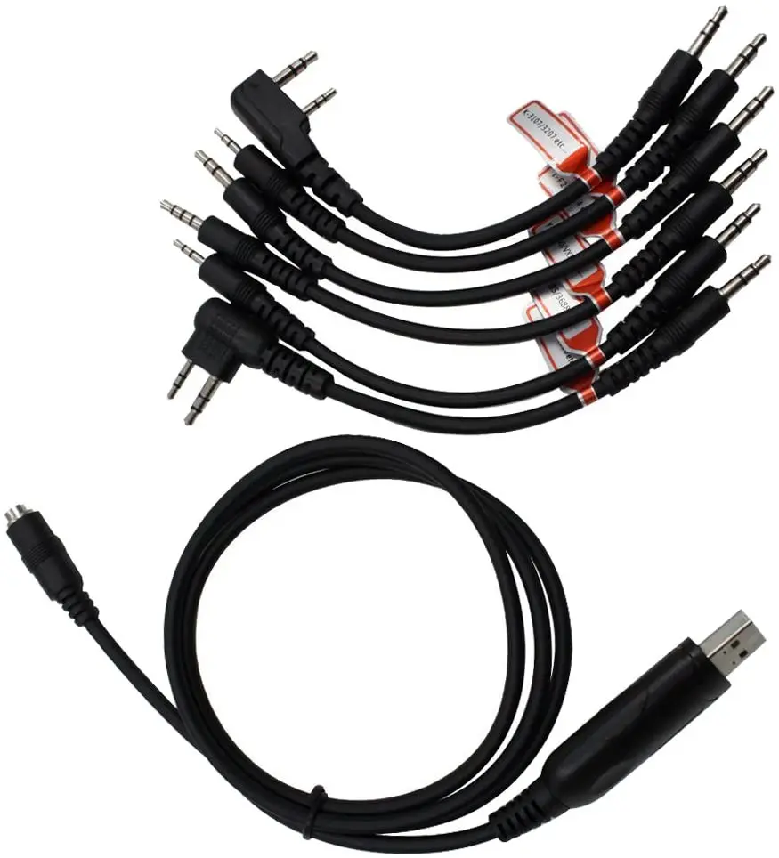 

6 in 1 USB programming clone line suitable for MOTOROLA HYT ICOM BAOFENG KENWOOD YAESU Vertex TYT QUANSHENG Puxing Radios