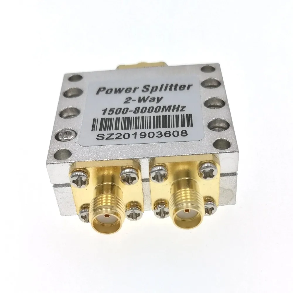 Signal Repeater 1.5-8GHz 1500-8000MHz Power Splitter Booster Amplifier Divider 2-Way SMA Female Connector Antenna 3G 4G