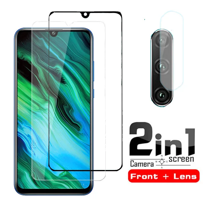 2 In 1 Protective Glass on For Huawei Honor 20e 20i  20S 20Pro Screen Protector on Honor 20Lite Tempered 20 Lite S I Pro Honor20