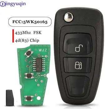 Jingyuqin  For Ford Ranger 2011 2012 2013 2014 2015 Remote Car Key Fob 433mhz Fsk ID60-83Bit 5WK50165 2 Buttons