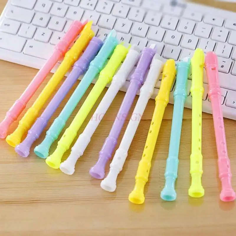 1pcs Small fresh flute shape gel pen black water pen student writing pen office signature pen creative stationery