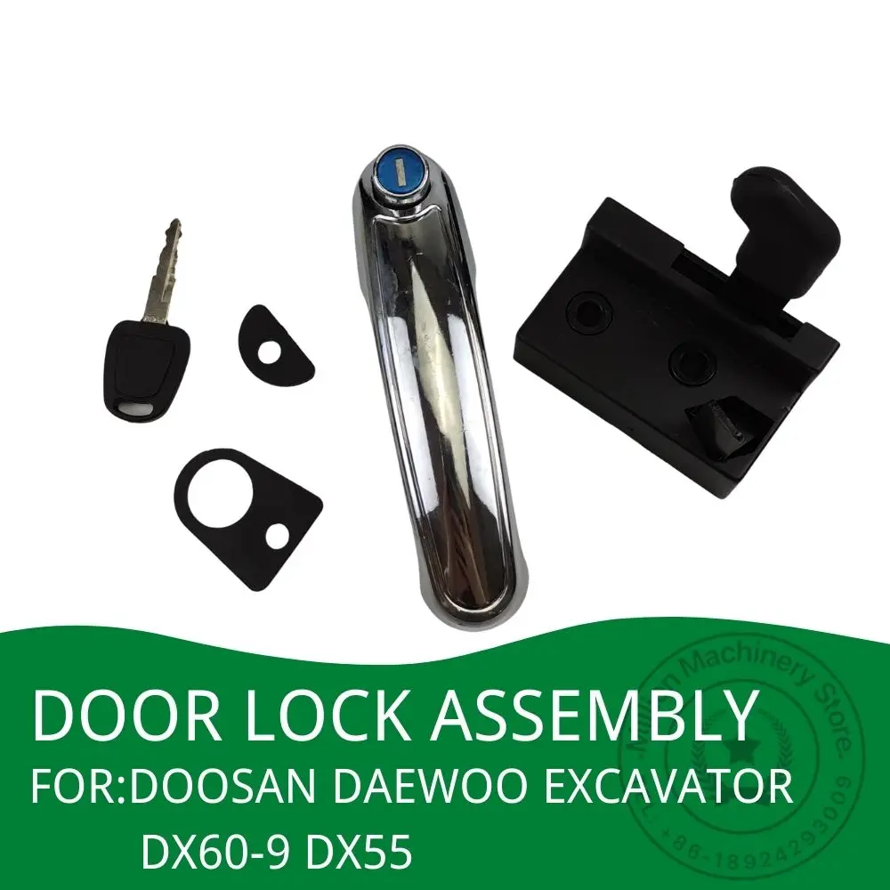 

Excavator Daewoo Doosan DX55 DX60-9 Cab Door Lock Assembly Lock Block Outside Handle Lock Core Accessories