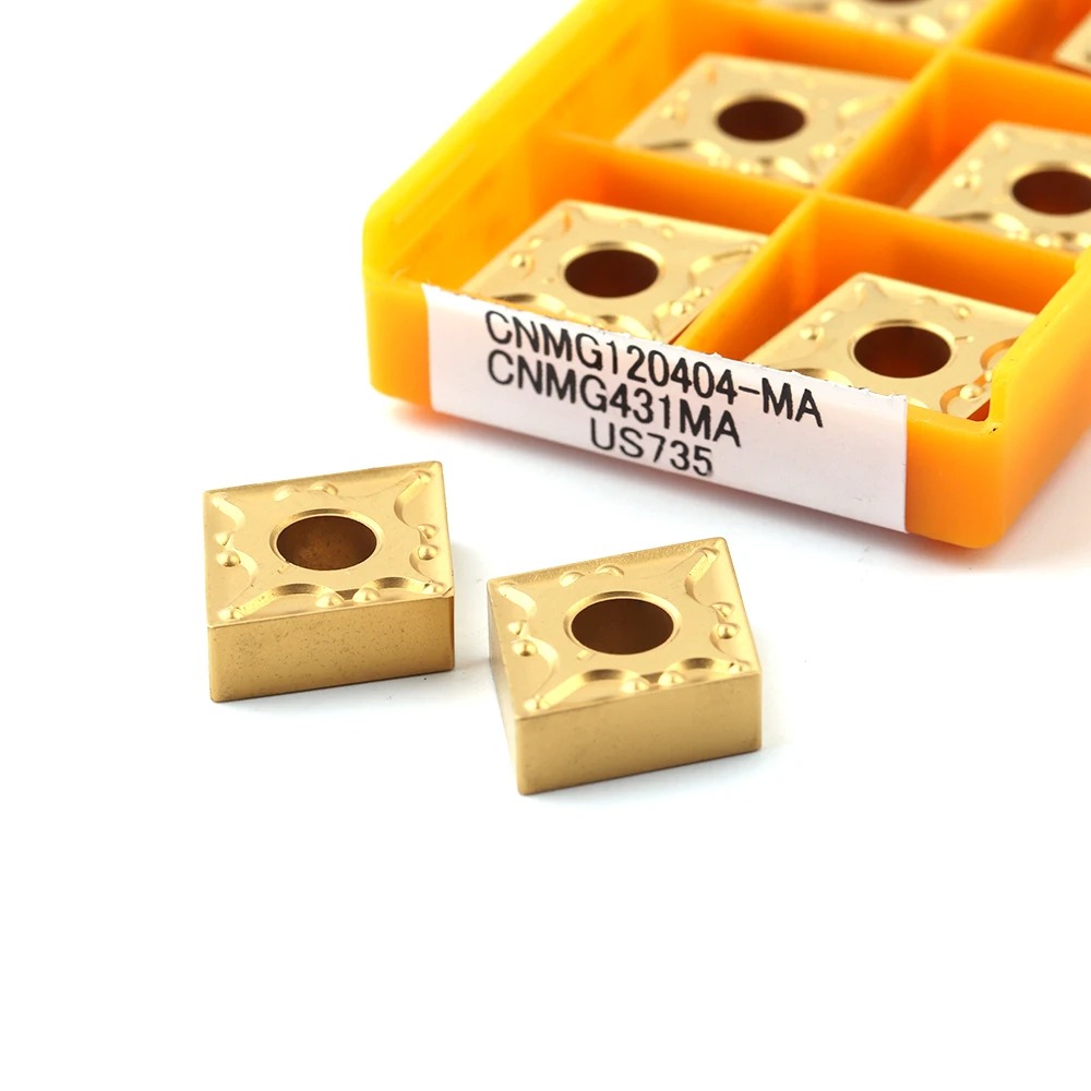 10pcs CNMG120404 MA UE6020 US735 VP15TF External Turning Tools Carbide inserts Cutting Tool CNC Tools Lathe cutter tools