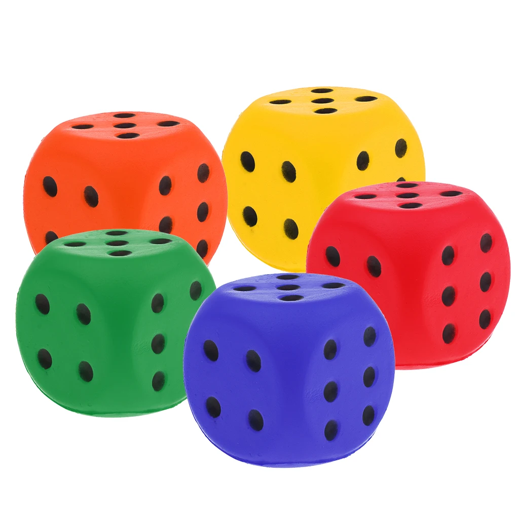 6cm Soft Sponge Dice Foam Dice Playing Spot Dice Children Educational Toy