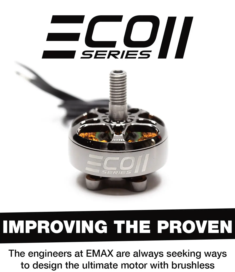 4 Stück EMAX ECO II 2807 6S 1300KV 5S 1500KV 4S 1700KV Bürstenloser Motor – Detail 4