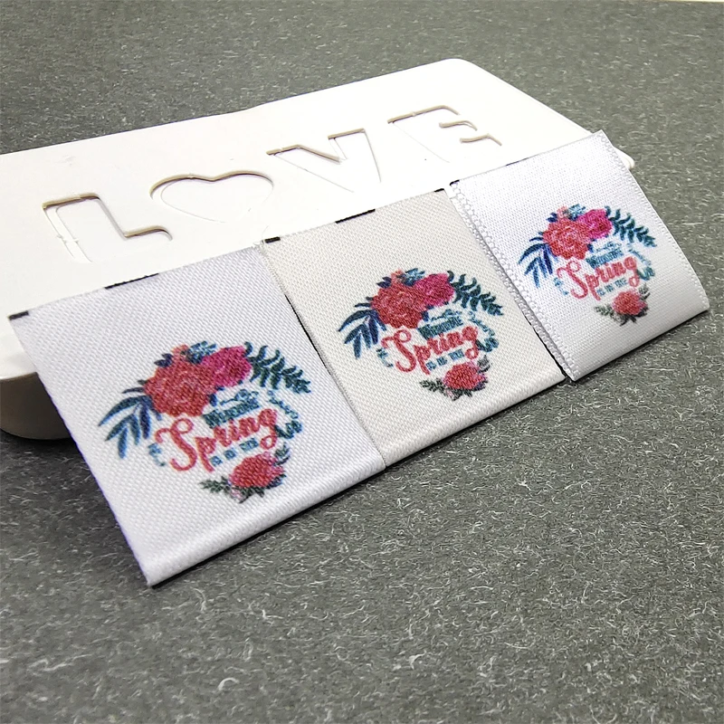 

width2/2.5cm Custom Personalize Cotton Label Clothing Private Brand Tag Handmade Label DIY Cotton Color Print Name Brand Labels