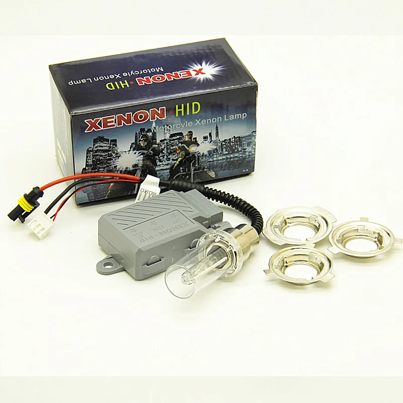 35W Xenon motorcycle HID lights H4 BA20D H6 Hi/Lo 8000K motorcycle headlight universal HID Xenon kit