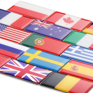 3D Aluminium Mobil Stiker Tubuh Bagasi Sisi Fender Dekorasi Rusia Italia Inggris Ukraina Jerman Spanyol Perancis Amerika Serikat Bendera Emblem Lencana 10 penjualan terbaik stiker ukraina - №
