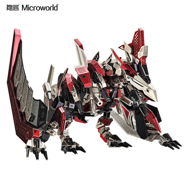 

Microworld Dinosaur Pterosaur model kits DIY laser cutting Jigsaw puzzle fighter model 3D metal Puzzle Toys for Children Gifts