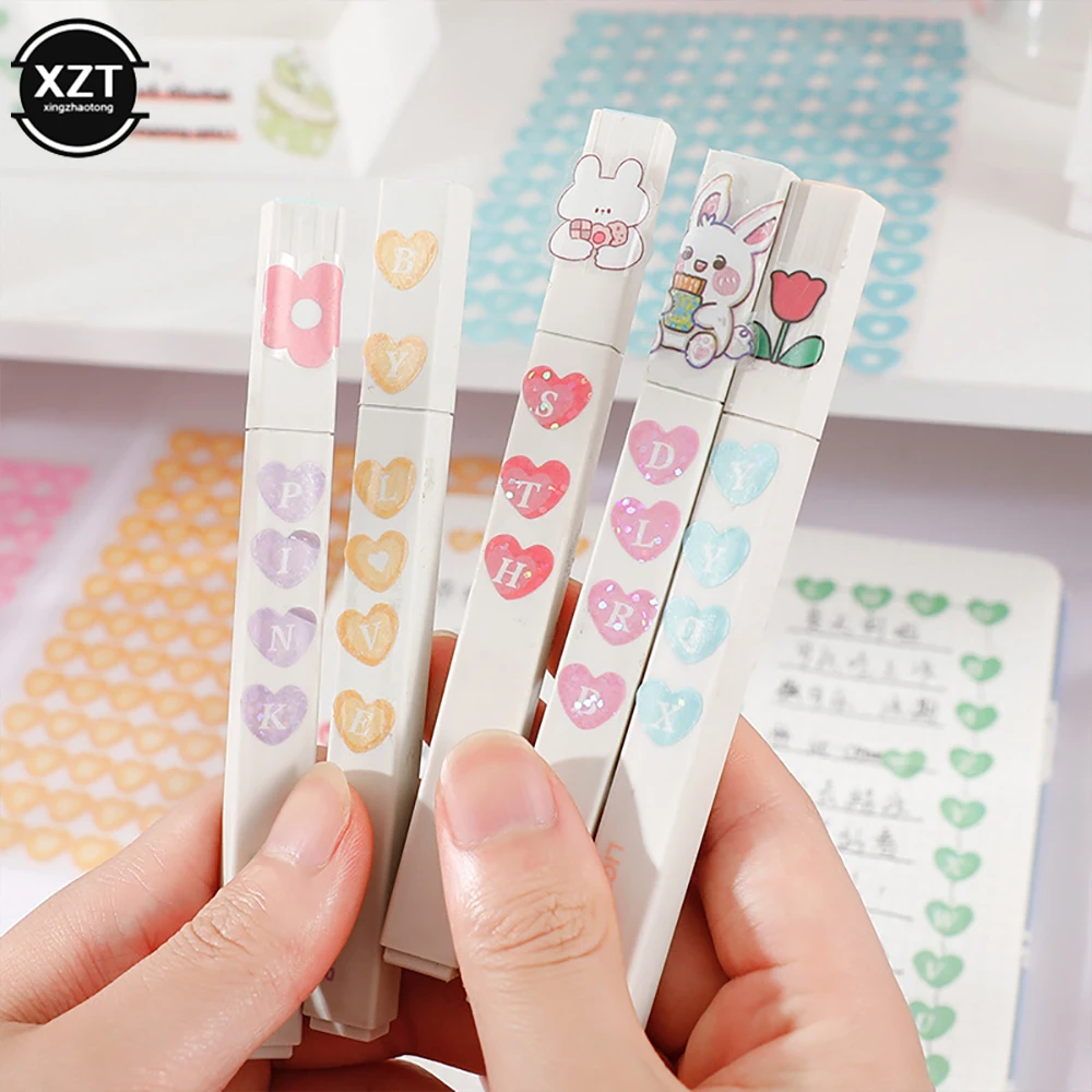 Yeni kalp şeklinde Kawaii lazer Bling mektup hediye alfabe çıkartmalar paketi renkli kendinden yapışkanlı Scrapbooking DIY kırtasiye için