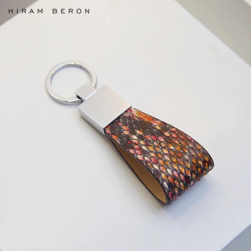 

Hiram Beron Luxury Python Skin Key Holder Coloful And Fashion Leather Accessories Gift for Men Women Dropship Wholesale