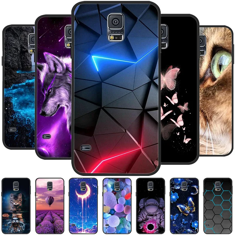 For Samsung S5 Case Cute Soft Silicone Phone Back Case For Samsung Galaxy S5 S 5 i9600 Case TPU Cover For Samsung S5 Neo Fundas