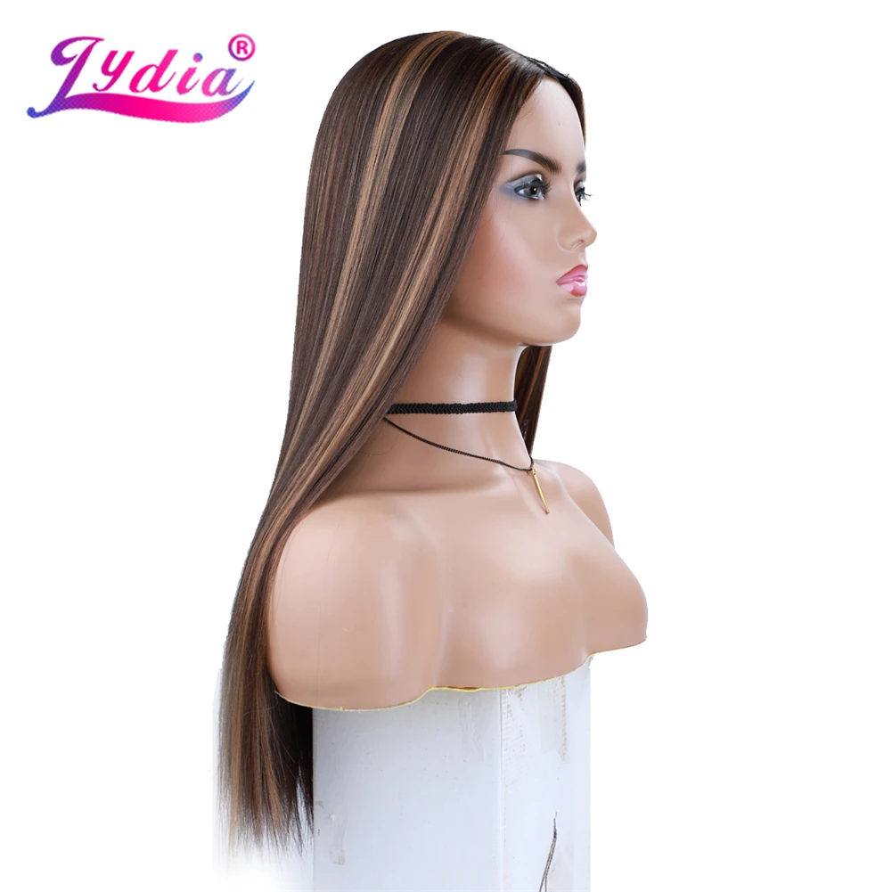 Lydia Long Silky Straight U Part Piano 1B/27 Color Hair Wigs Heat Resistant Synthetic 20Inch For Women  Ladies  Daily