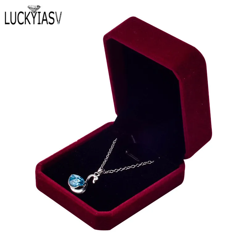 صناديق تخزين مجوهرات بلاستيكية ، حافظة مخملية ، صندوق عرض ، أقراط ، قلادة ، دلاية ، عرض ، جودة عالية ، 1 روض #2