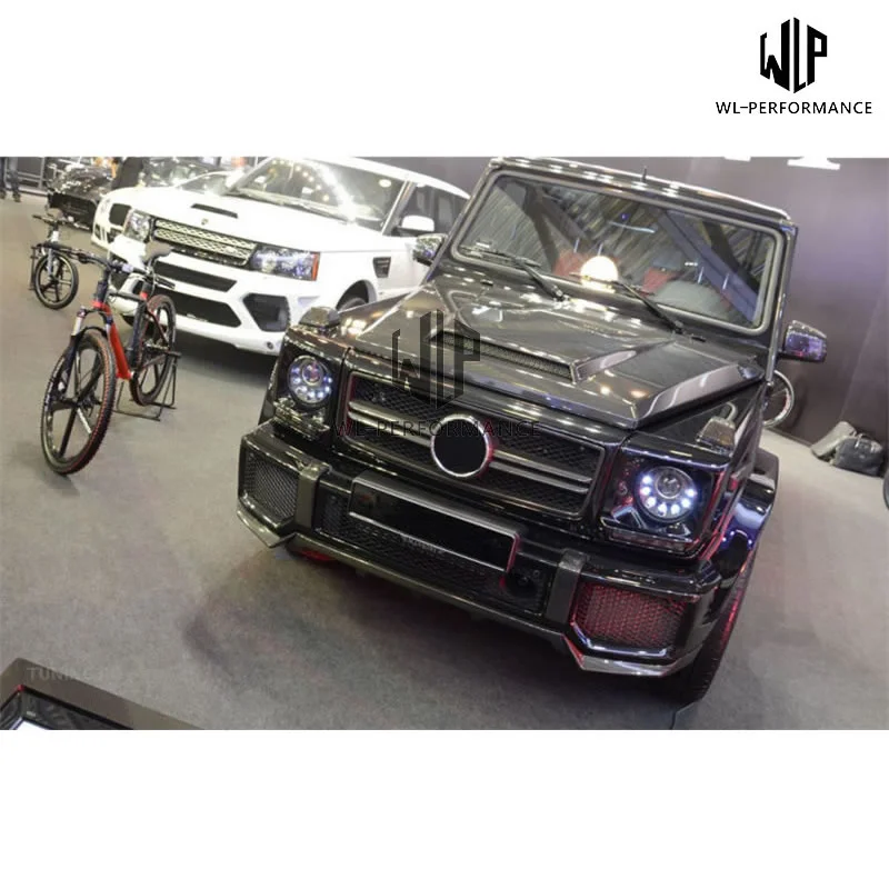 W463 g Class G500 G65 Double-sided Carbon Fiber Engine Hood Vents for Mercedes Benz W463 G55 G65 G63 Mansory Body Kit 08-14