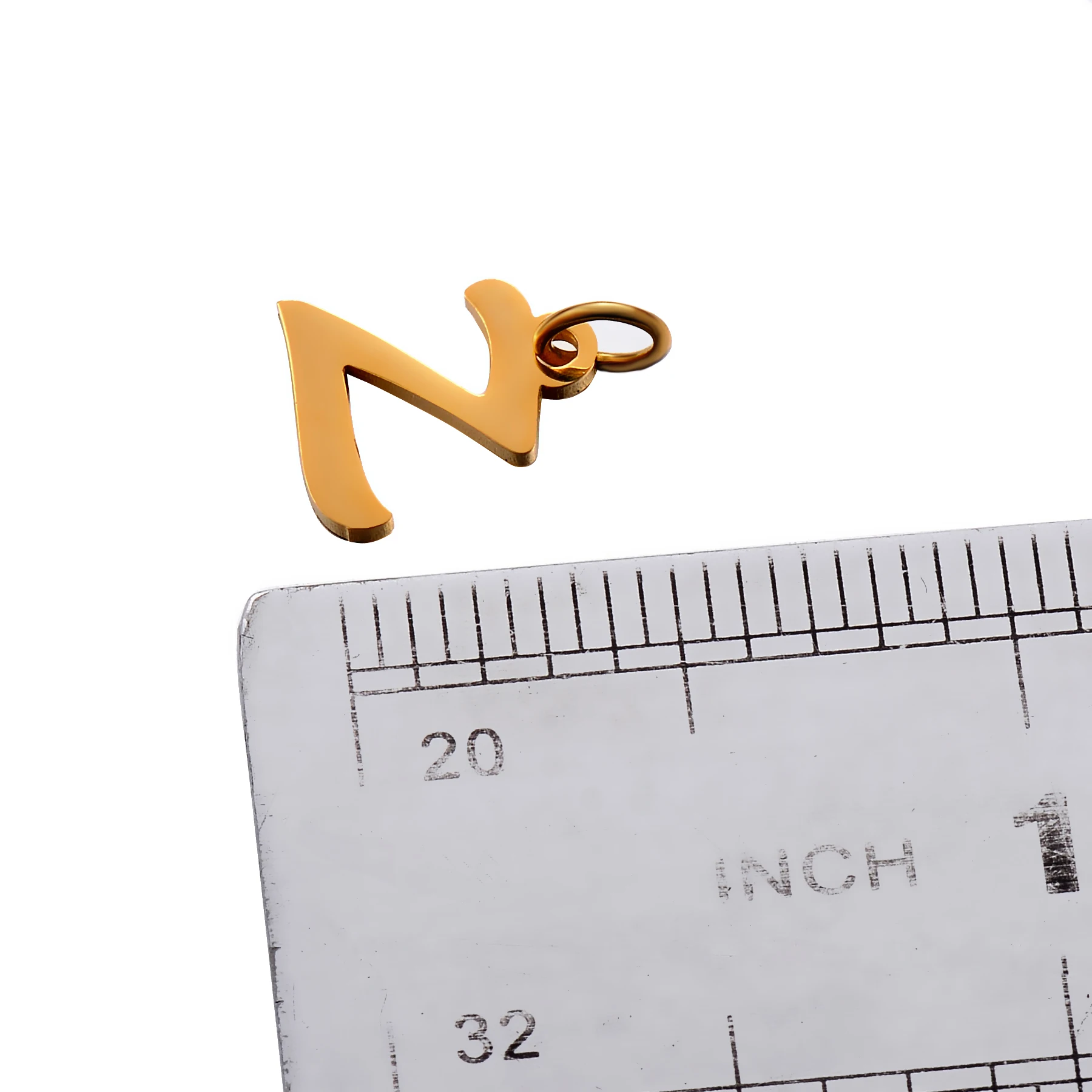 Not Fade Stainless Steel 10 pcs Initial Letter Charms ,High Polished DIY Bracelet or Pendant A to Z 26 Letters Jewelry Makings