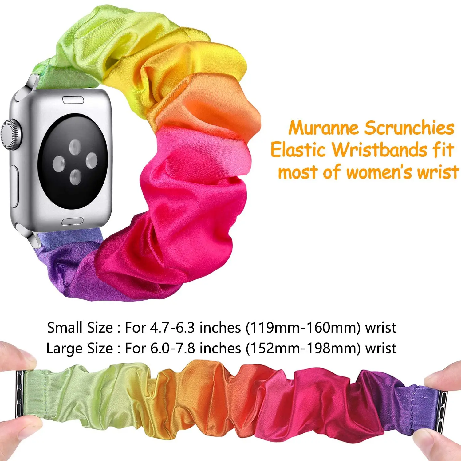 Scrunchie Strap for Apple watch band 44mm 40mm 42mm 38mm ultra 2 49mm Nylon Solo Loop bracelet iwatch 5 4 3 SE 6 7 8 9 45mm 41mm