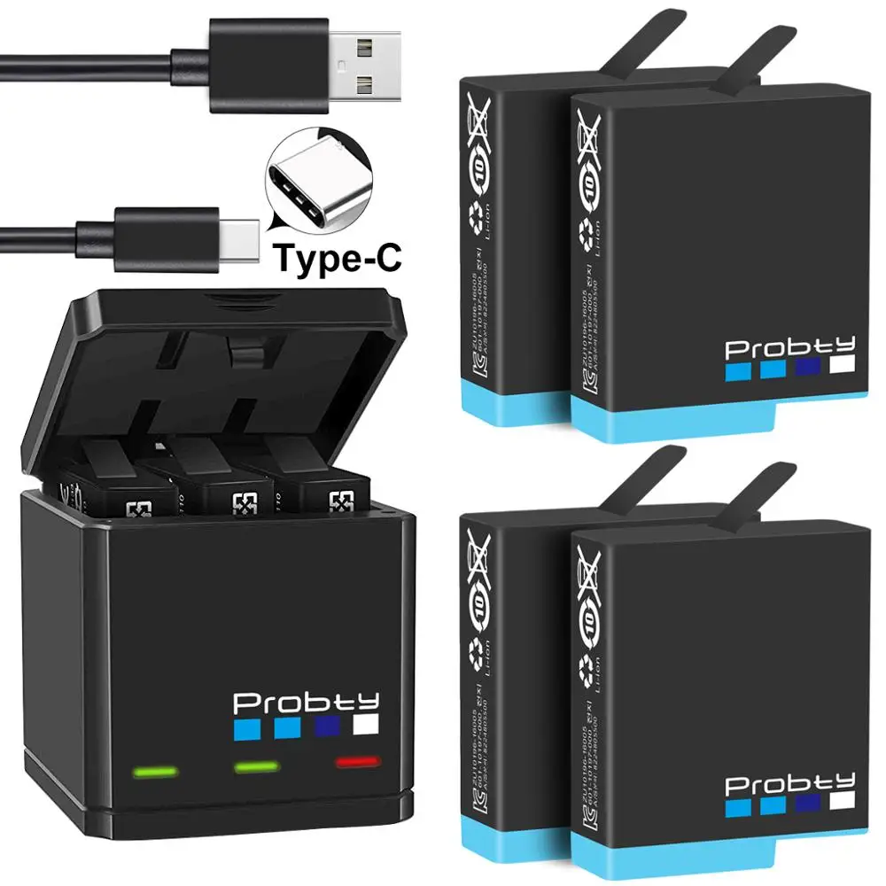 probty for GoPro Hero 8 7 Black Battery 2-Pack