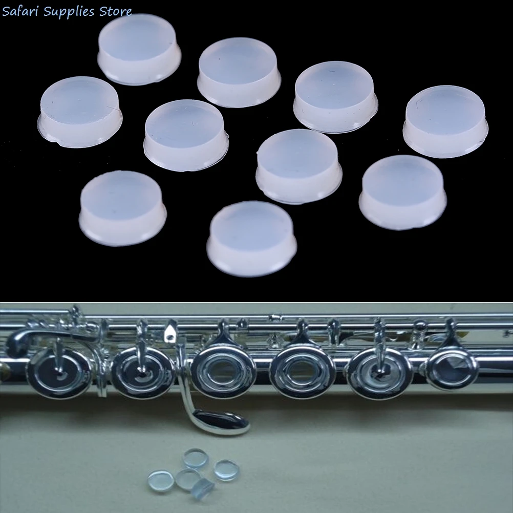 Hot Sale 10Pcs Flute Key Plugs Soft Rubber Open Hole Piccolo Plug Covers Flutes Repair Parts Accessories