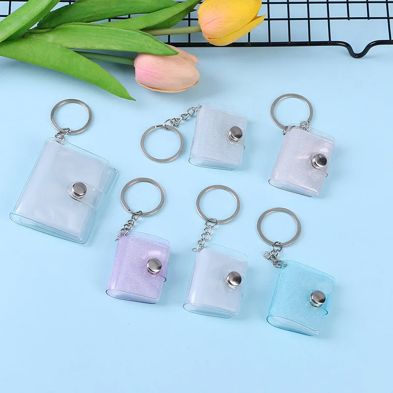 Clear PVC Small Picture Book Mini Photo Album Keychain Photos Key Chain