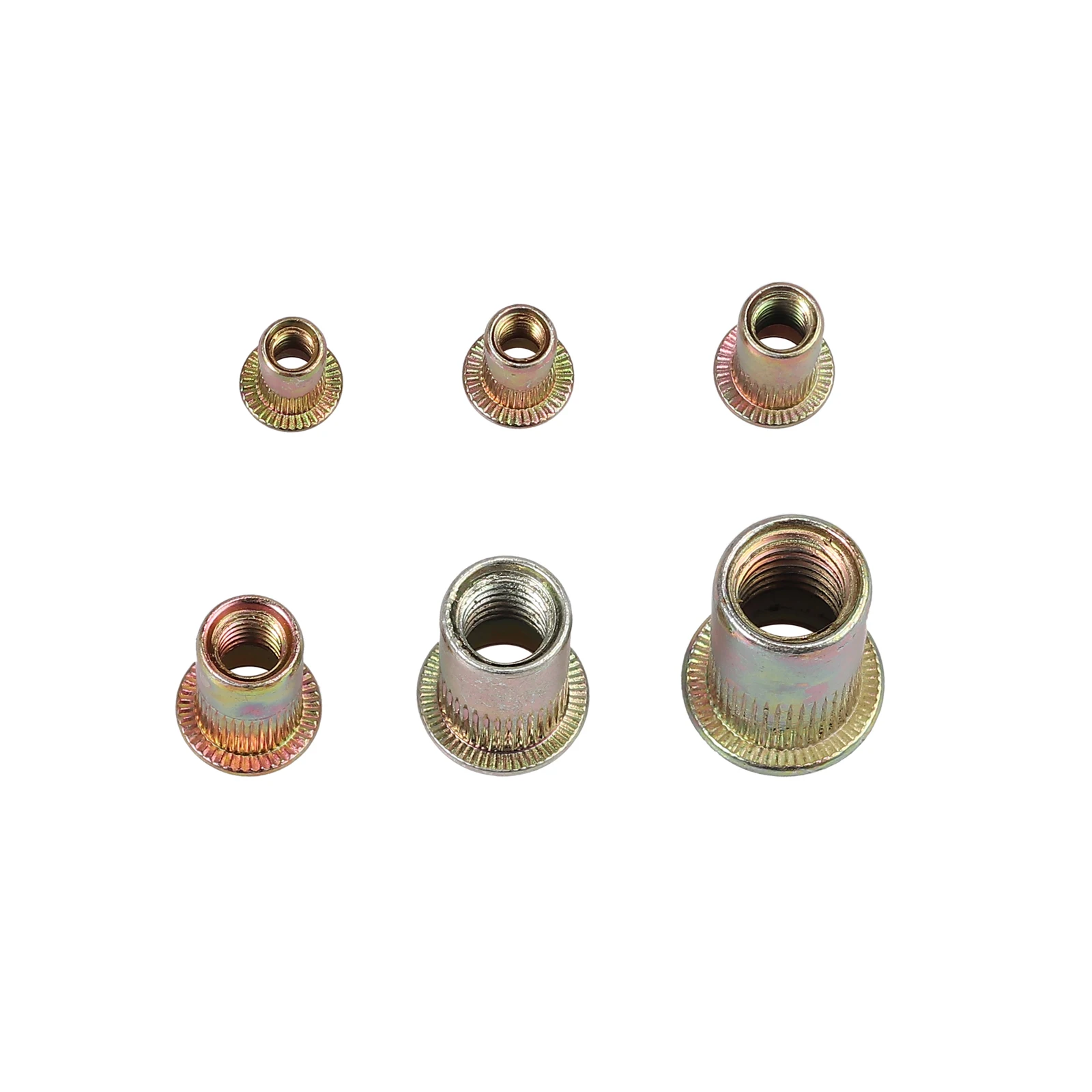 JUSTOOL 220 Buah Mur Rivet Alloy Aluminium Set Mur Rivet Kepala Datar Mur Rivet M3 M4 M5 M6 M8 M10 Kit Kacang Rivet Insert