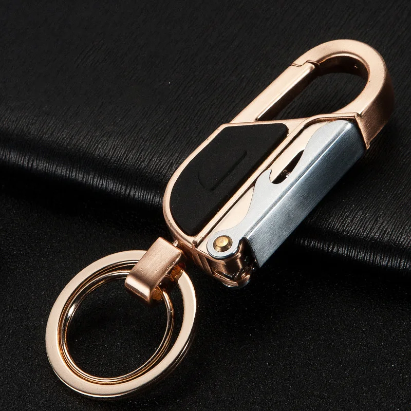 Jobon Men Key Chain Multifunction Folding Clipper Wine Corkscrew KeyChain Tool for Key Ring Holder Best Christmas Day Xmas Gift