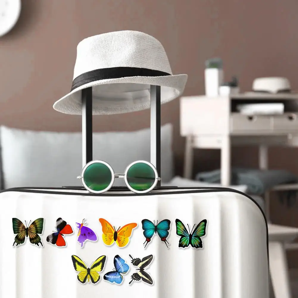 1 Set Stiker Alat Tulis Tahan Lama Tidak Ada Residu Stiker Koper Pelindung Matahari Pola Kupu-kupu Stiker