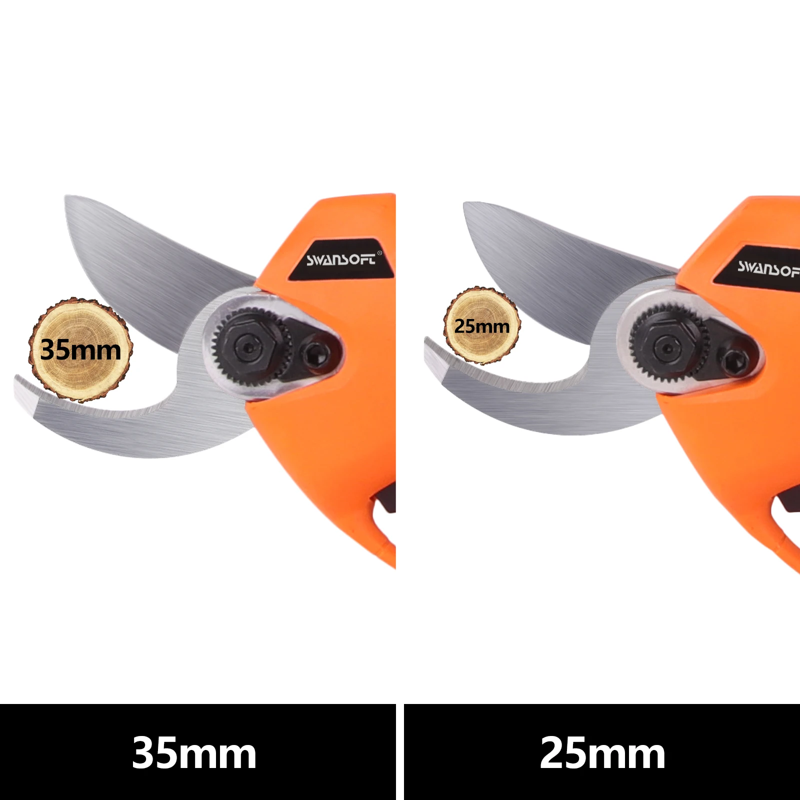 SWANSOFT F35 electric pruner, battery secateurs, battery powered pruning shears (8 hours lasting)