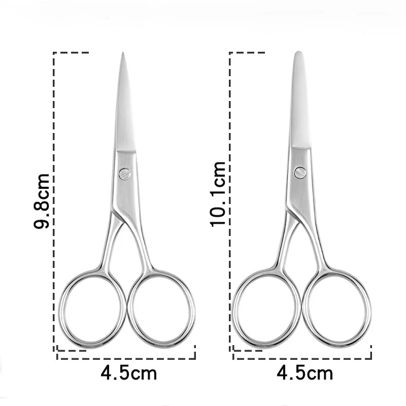 1Pcs Women Man Silver Scissors Eyebrow Cutter Hair Remover Stainless steel Makeup Tools Beauty Tool Eyebrow Scissors New Fashion