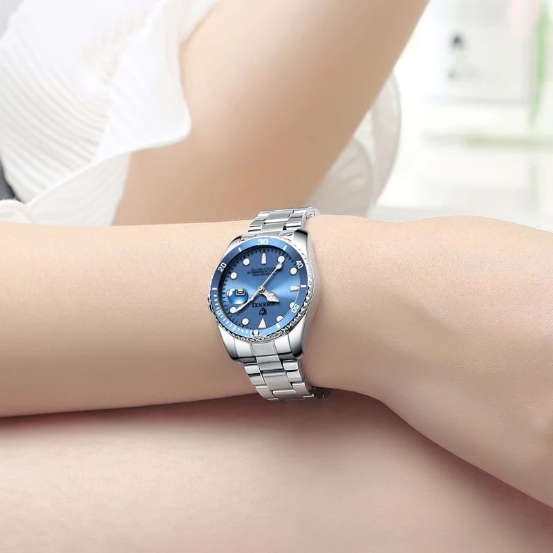 Relogio Feminino Chenxi Women Watch Fashion Casual Pink Watches Ladies Rotating Bezel Stainless Steel Quartz Wristwatches Women