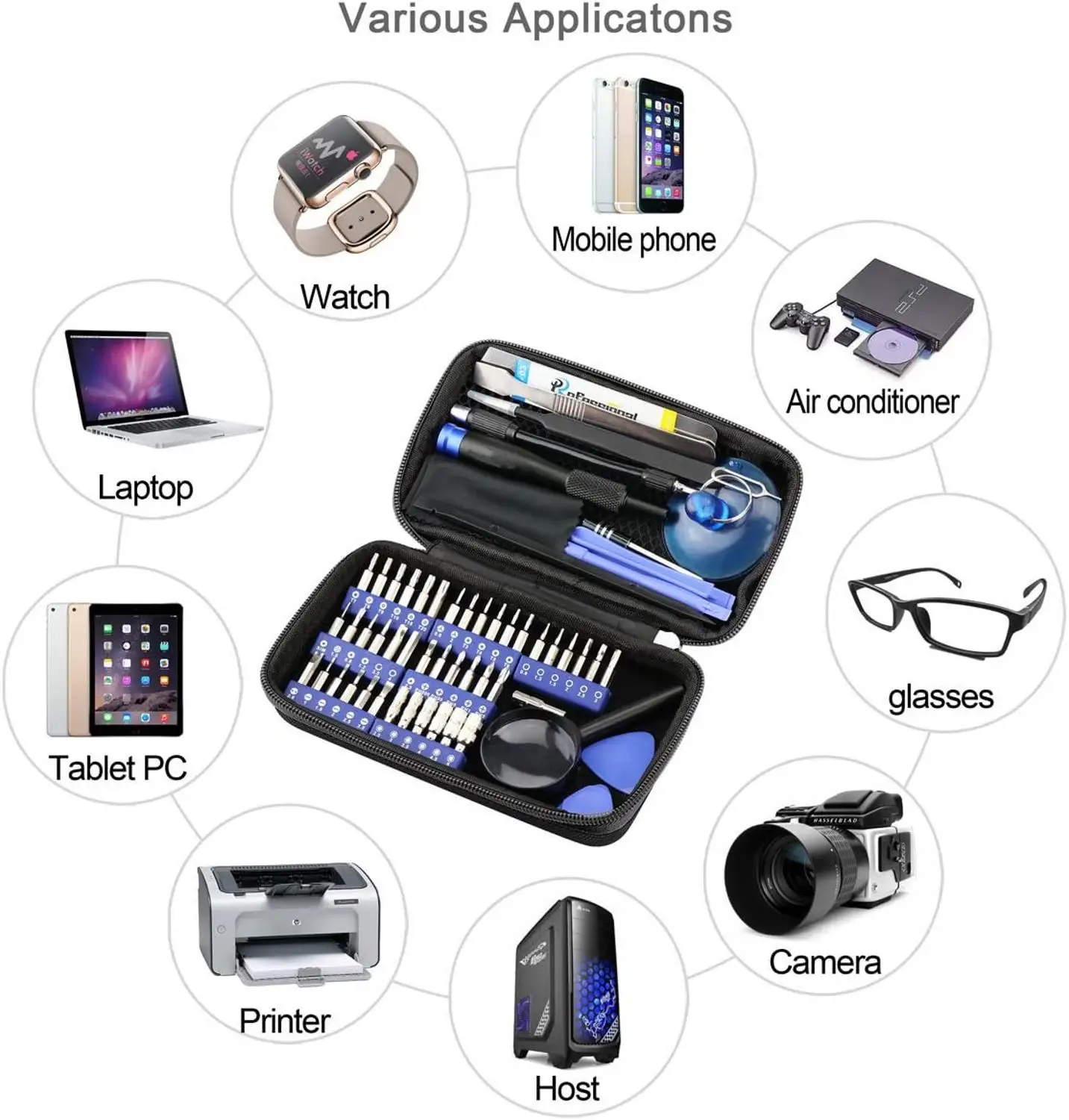 Di precisione Set di Cacciaviti, Magnetico Driver Kit con 42 Bit, di Elettronica Professionale di Riparazione Bag Kit di Attrezzi per la Riparazione, delle cellule Del Telefono