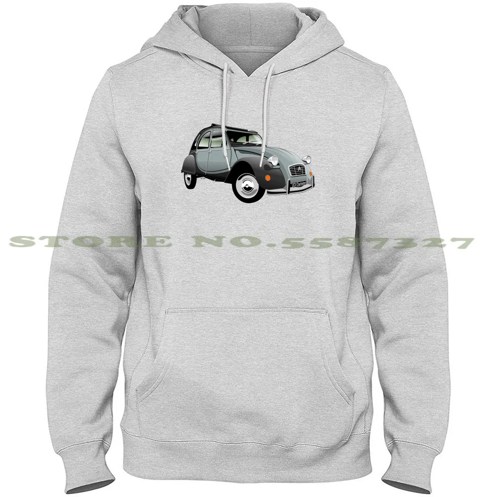 Citroën 2Cv Charleston Grey Hoodies Sweatshirt For Men Women 2Cv 2 Cv Deux Chevaux Deuxchevaux Ton Grey Classic French Car