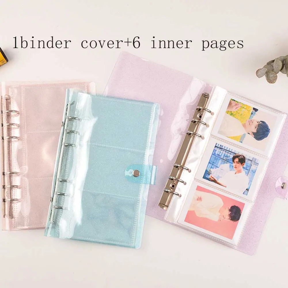 

A6 Transparent Loose Leaf Binder Notebook Inner Core Cover Note Book Journal Planner Office Stationery Supplies