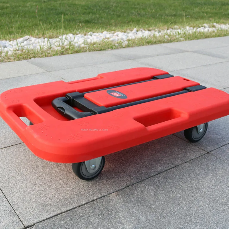 Carrello a mano portatile per uso domestico, carrello per bagagli pieghevole piccolo leggero con ruote, capacità resistente 440Ibs