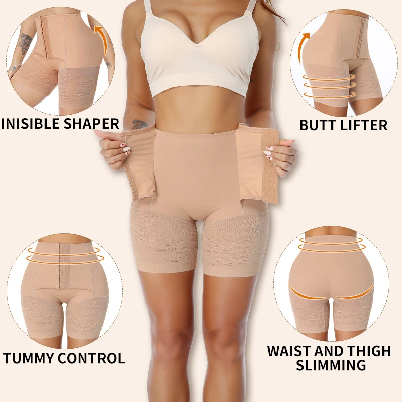 Faja Shapewear Taille Trainer Körper Shaper für Frauen Kolben-heber Hohe Taille Steuer Höschen Bauch Shaper Gürtel Abnehmen Unterwäsche