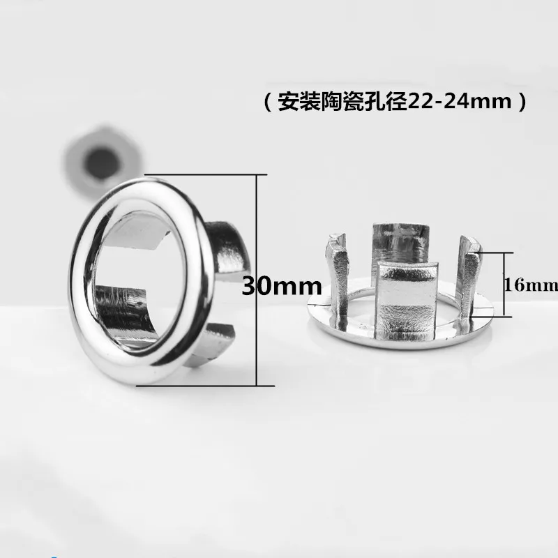 3pcs Sink Hole Round Overflow Cover Ceramic Basin Bathroom Replacement Overflow Ring Drain Cap Kitchen Hotels Shower Accessories