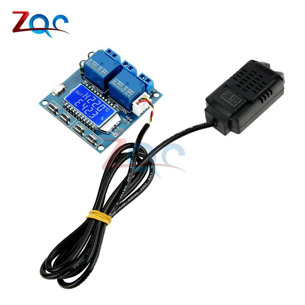 Controlador de Temperatura com Umidade Xy-tr01 Sht20 Módulo de Relé com Higrômetro dc 12v e Tela Lcd Umidostato