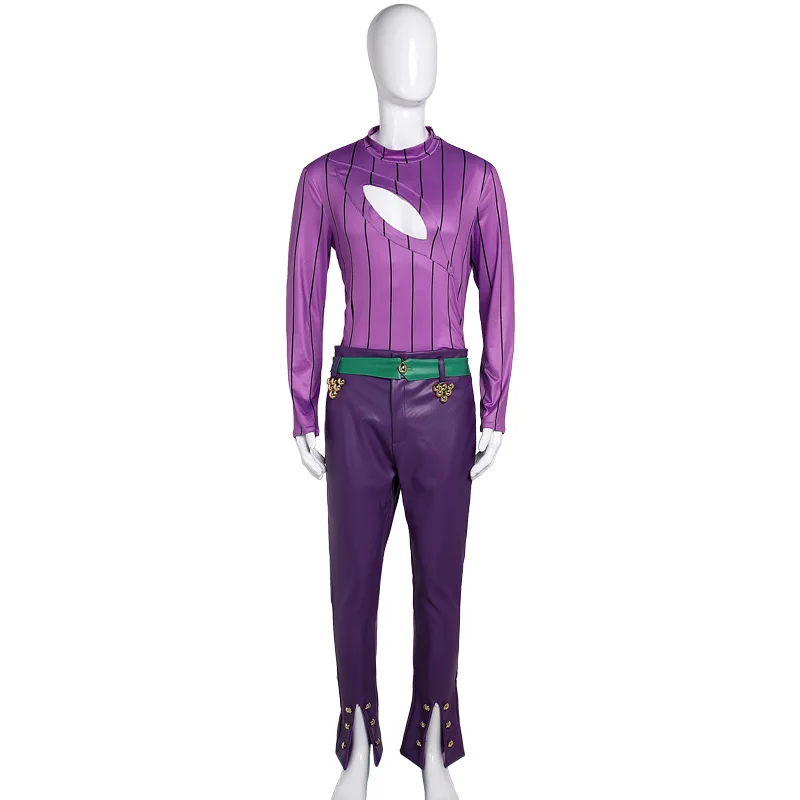 Anime Jojo 'S Bizarre Adventure Diavolo Cosplay Kostuums Top Broek Uniform Volledige Sets Accessoires Halloween Carnaval Party